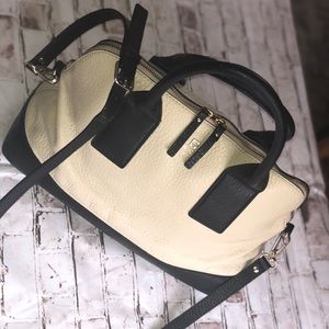 Kate Spade Cream and Black satchel full zip